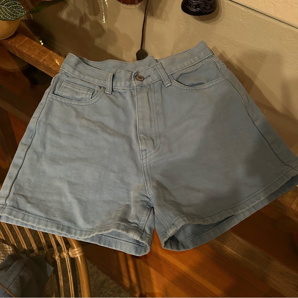 BJohn Galt Blue High Rise Mom Jean Shorts